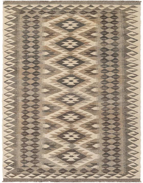 Detail image of 2' 9 x 9' 9 Hand Woven Kilim Maymana Wool Runner Rug