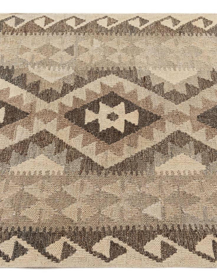 Detail image of 2' 9 x 9' 6  Hand Woven Kilim Maymana Wool Runner Rug