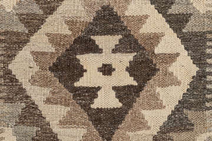 2' 9 x 9' 6 Hand Woven Kilim Maymana Wool Runner Rug