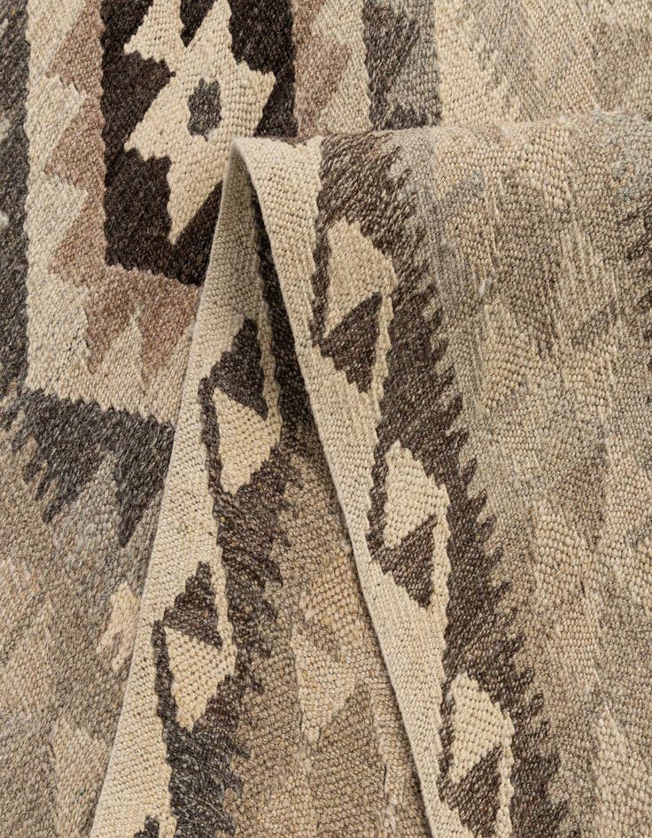 Detail image of 2' 9 x 9' 6  Hand Woven Kilim Maymana Wool Runner Rug