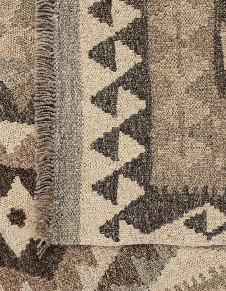 Detail image of 2' 9 x 9' 6  Hand Woven Kilim Maymana Wool Runner Rug