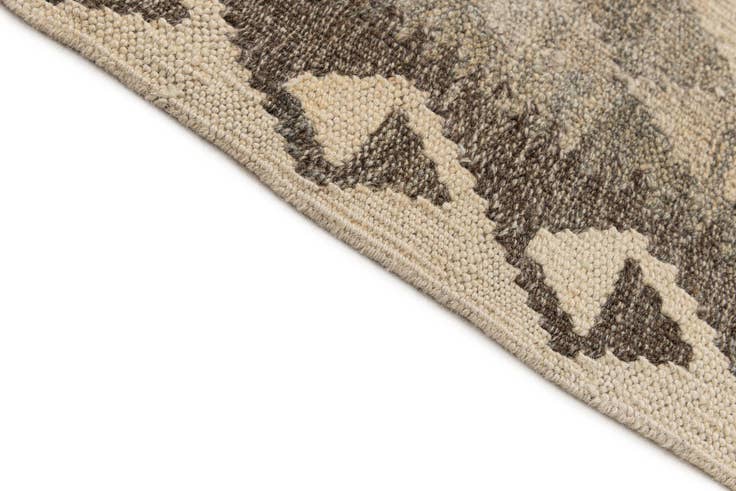 Detail image of 2' 9 x 9' 7 Hand Woven Kilim Maymana Wool Runner Rug