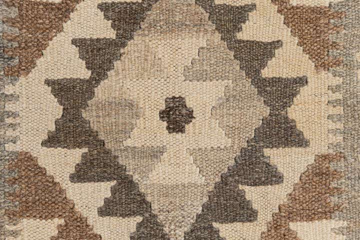 2' 9 x 9' 7 Hand Woven Kilim Maymana Wool Runner Rug
