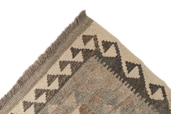 2' 9 x 9' 7 Hand Woven Kilim Maymana Wool Runner Rug