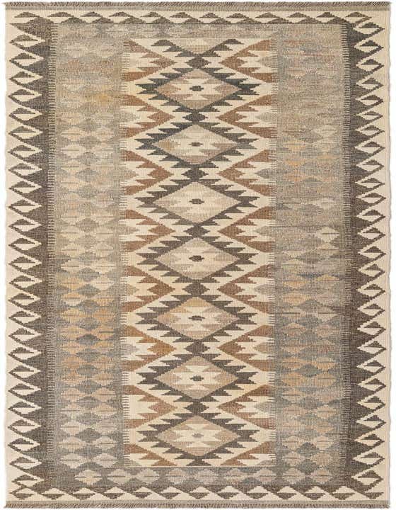 2' 9 x 9' 7 Hand Woven Kilim Maymana Wool Runner Rug