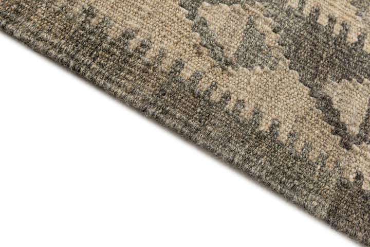2' 11 x 9' 9 Hand Woven Kilim Maymana Wool Runner Rug