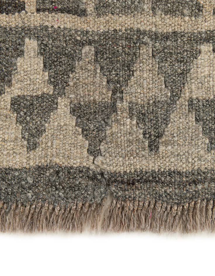 Detail image of 2' 11 x 9' 9  Hand Woven Kilim Maymana Wool Runner Rug