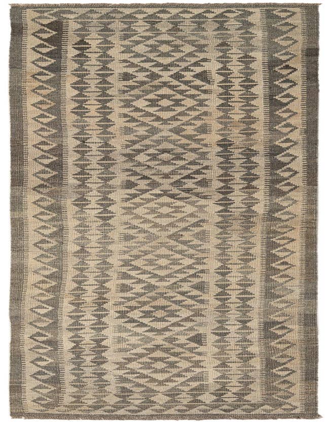 Detail image of 2' 11 x 9' 9 Hand Woven Kilim Maymana Wool Runner Rug
