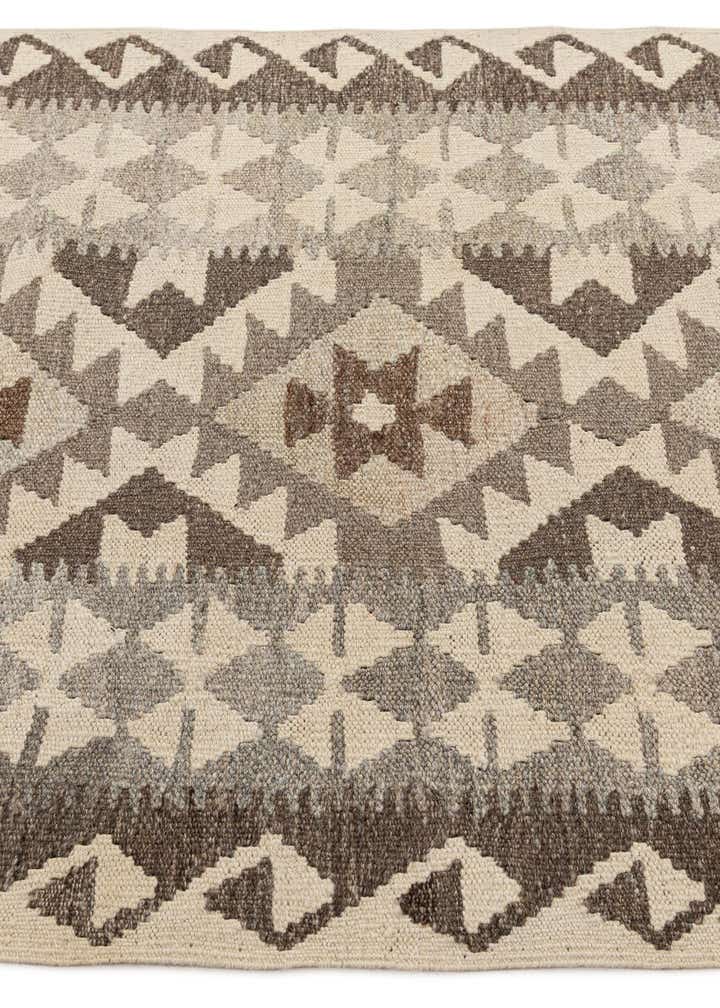 2' 6 x 9' 6 Hand Woven Kilim Maymana Wool Runner Rug