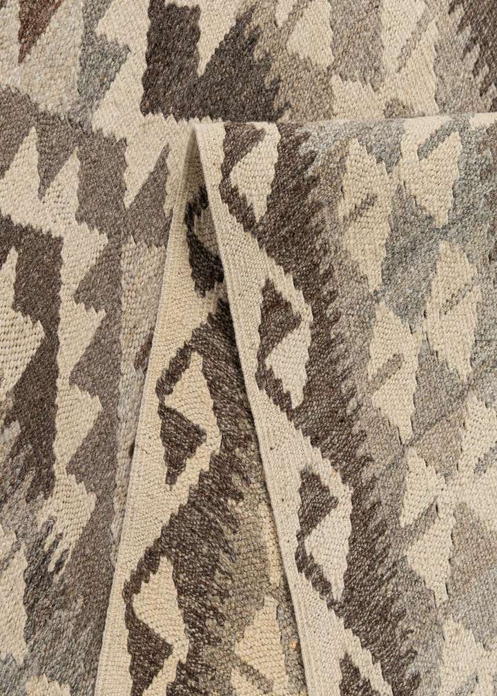 2' 6 x 9' 6 Hand Woven Kilim Maymana Wool Runner Rug