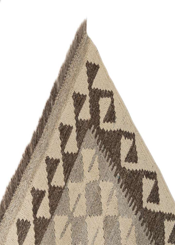 2' 6 x 9' 6 Hand Woven Kilim Maymana Wool Runner Rug