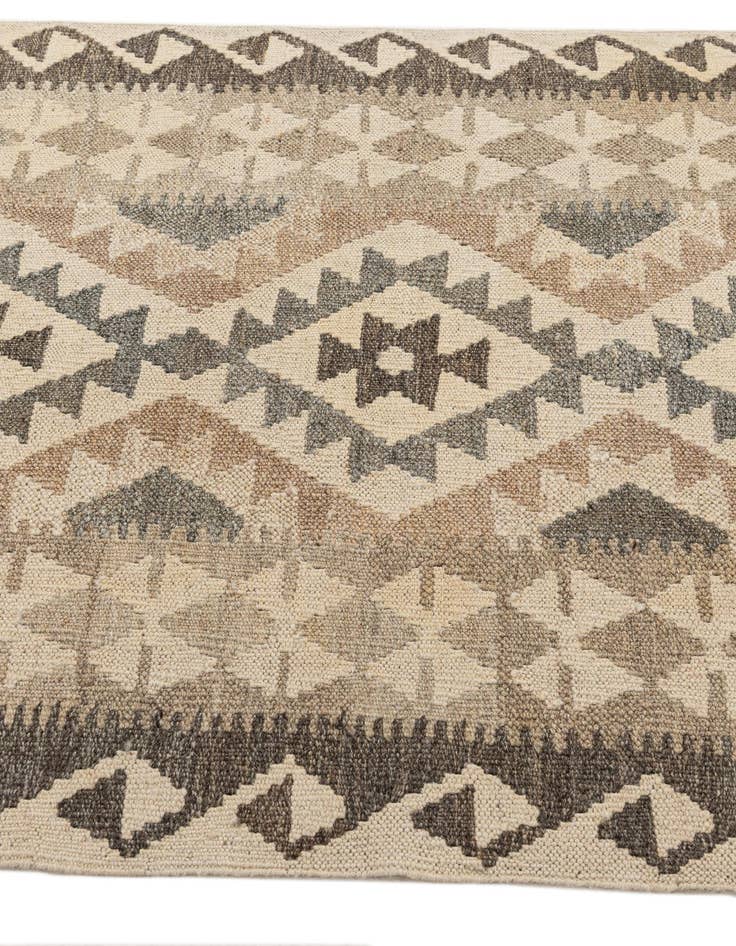 Detail image of 2' 9 x 9' 10  Hand Woven Kilim Maymana Wool Runner Rug