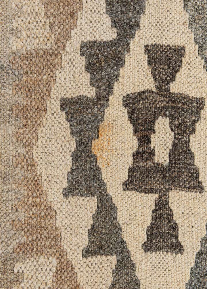 2' 9 x 9' 10 Hand Woven Kilim Maymana Wool Runner Rug