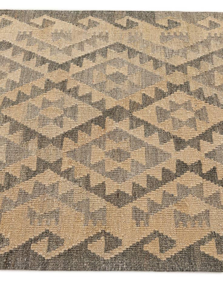 Detail image of 3' 1 x 9' 7  Hand Woven Kilim Maymana Wool Runner Rug