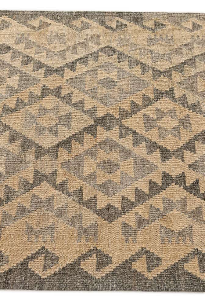 3' 1 x 9' 7 Hand Woven Kilim Maymana Wool Runner Rug
