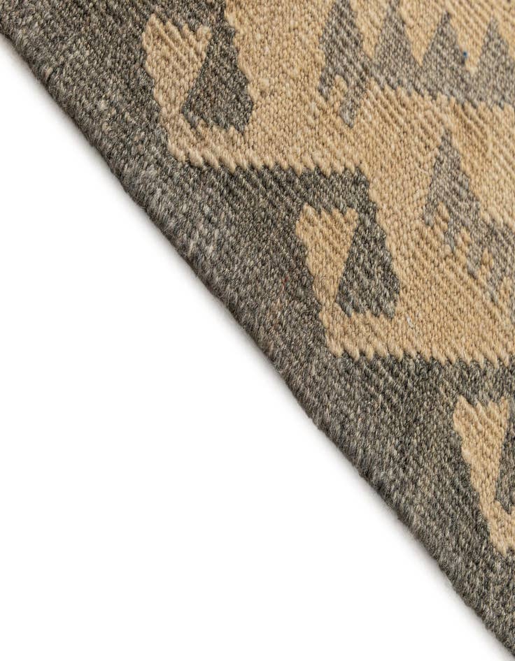 Detail image of 3' 1 x 9' 7  Hand Woven Kilim Maymana Wool Runner Rug