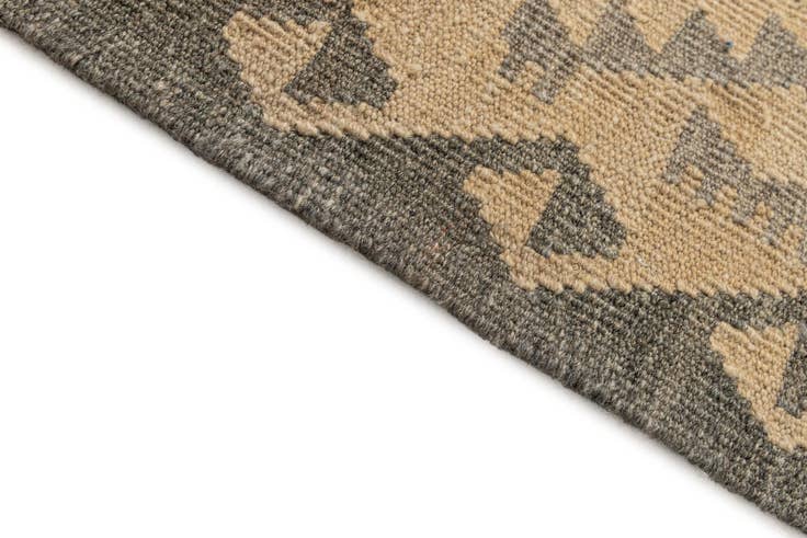 Detail image of 3' 1 x 9' 7 Hand Woven Kilim Maymana Wool Runner Rug