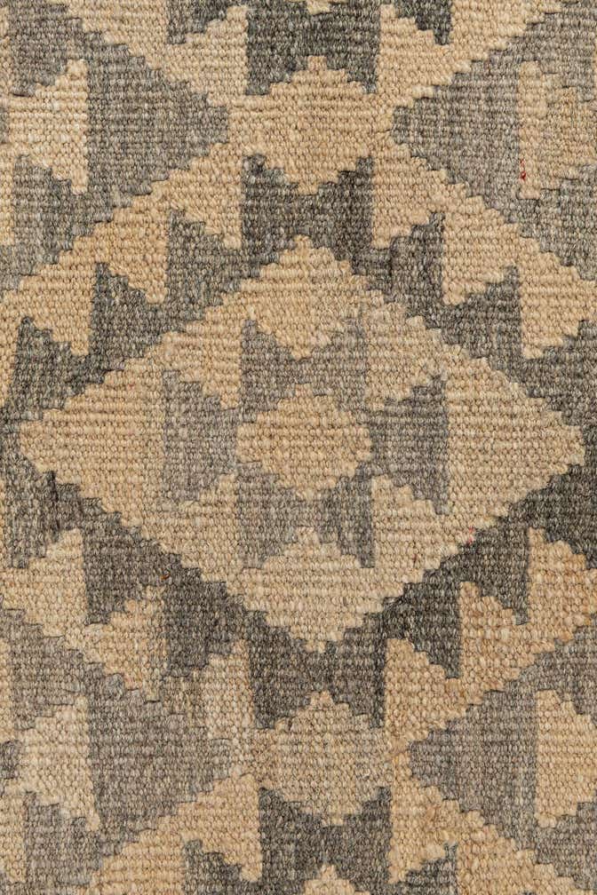 3' 1 x 9' 7 Hand Woven Kilim Maymana Wool Runner Rug