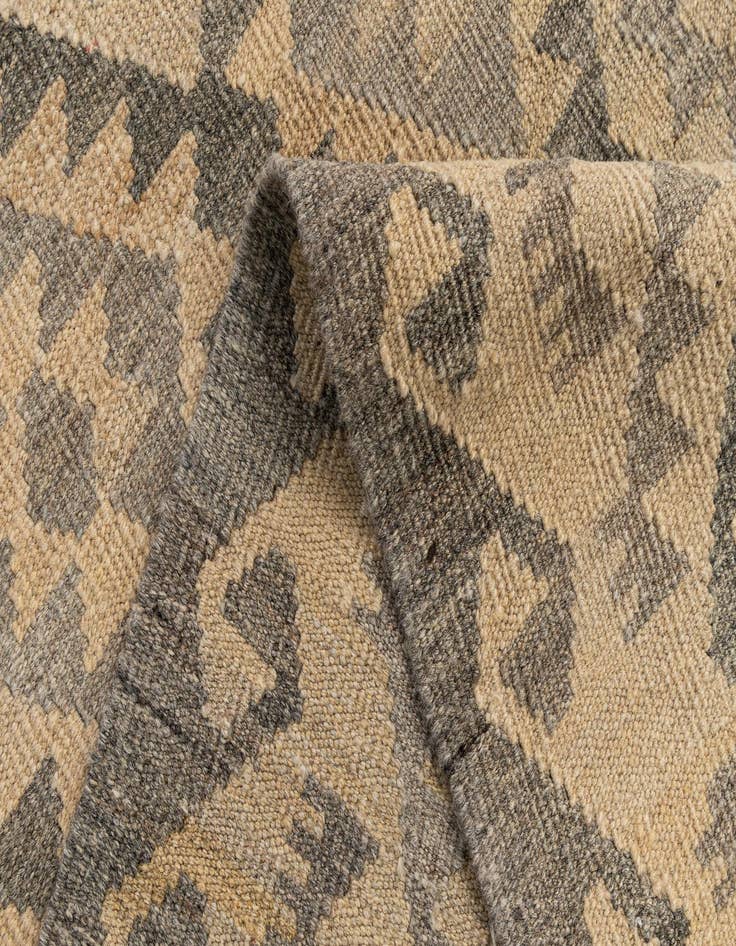 Detail image of 3' 1 x 9' 7  Hand Woven Kilim Maymana Wool Runner Rug