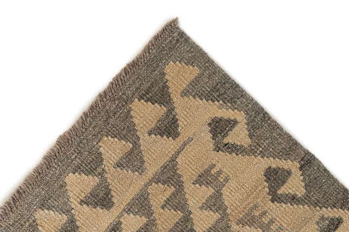 3' 1 x 9' 7 Hand Woven Kilim Maymana Wool Runner Rug