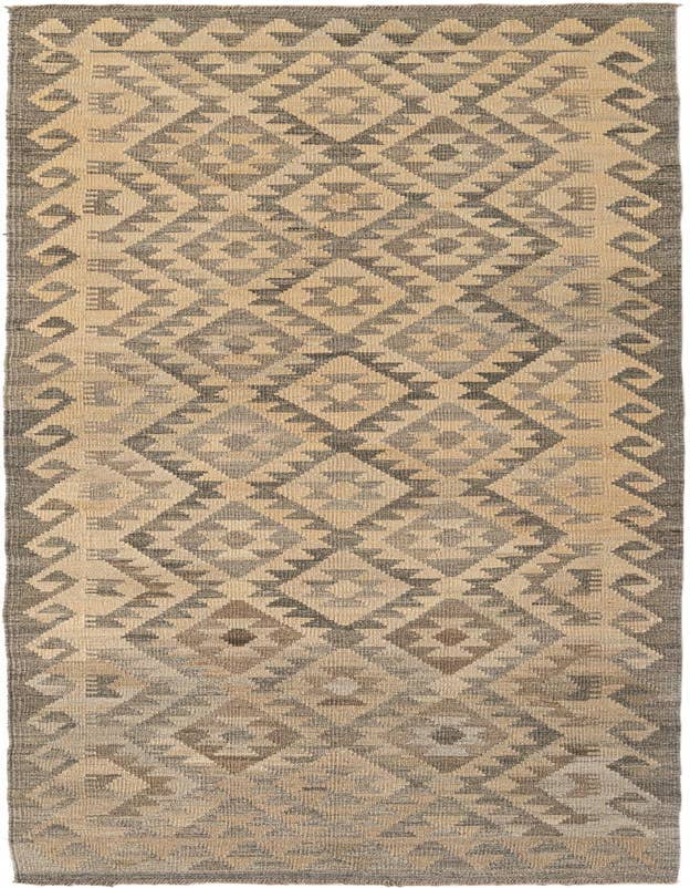 Detail image of 3' 1 x 9' 7 Hand Woven Kilim Maymana Wool Runner Rug