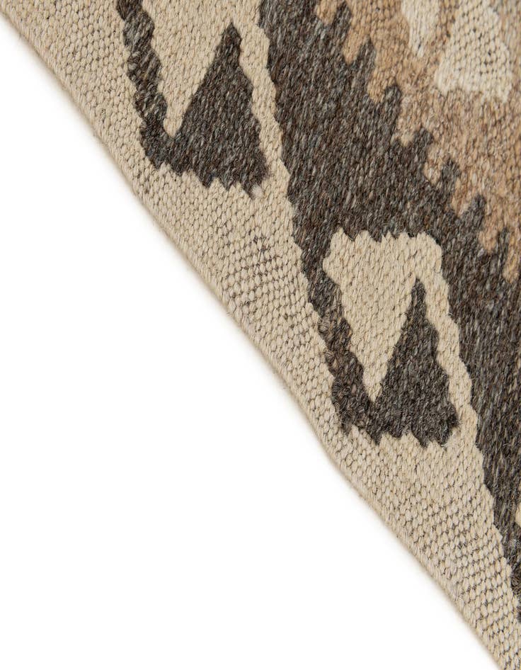 Detail image of 2' 8 x 9' 8  Hand Woven Kilim Maymana Wool Runner Rug