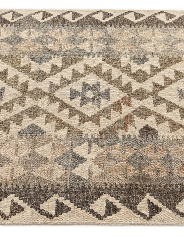Detail image of 2' 9 x 9' 8  Hand Woven Kilim Maymana Wool Runner Rug