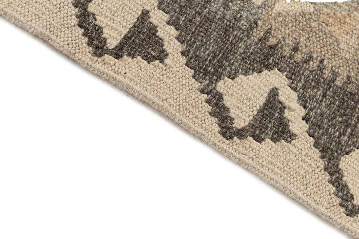 Detail image of 2' 9 x 9' 8 Hand Woven Kilim Maymana Wool Runner Rug