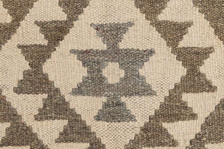 2' 9 x 9' 8 Hand Woven Kilim Maymana Wool Runner Rug