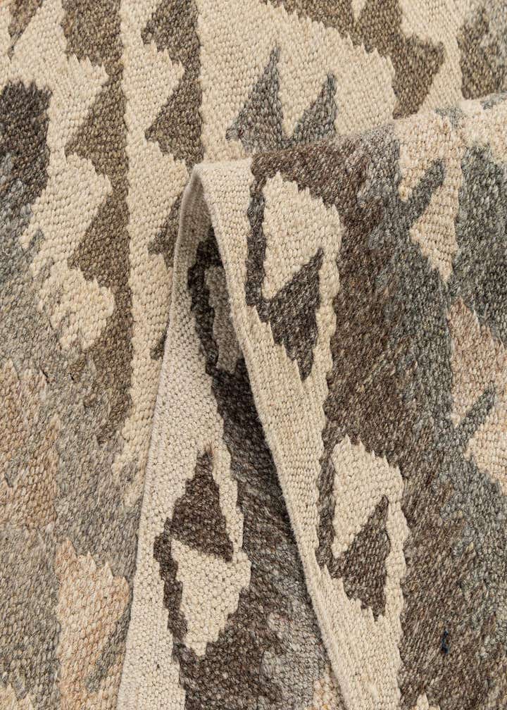 2' 9 x 9' 8 Hand Woven Kilim Maymana Wool Runner Rug