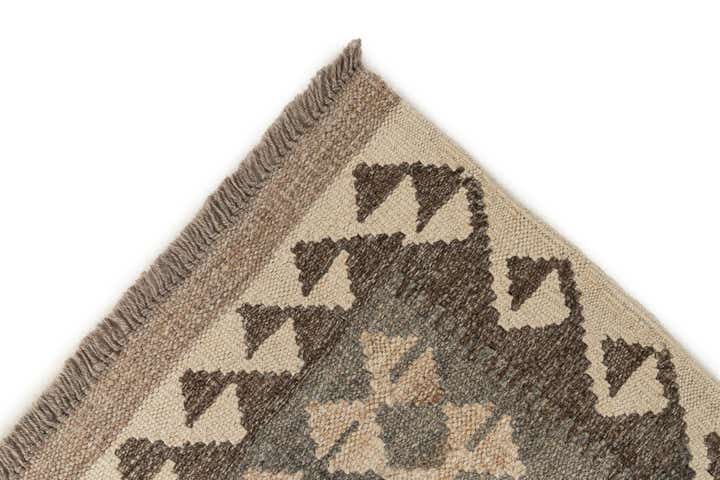 2' 9 x 9' 8 Hand Woven Kilim Maymana Wool Runner Rug