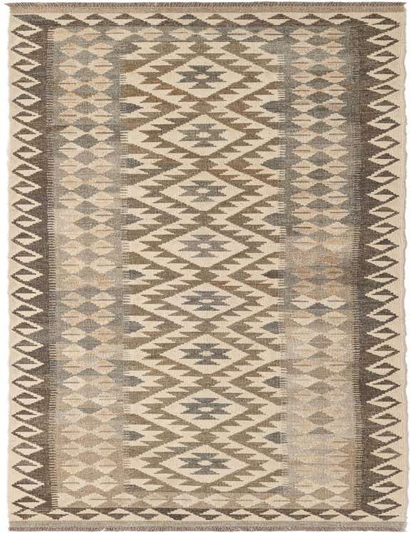 2' 9 x 9' 8 Hand Woven Kilim Maymana Wool Runner Rug