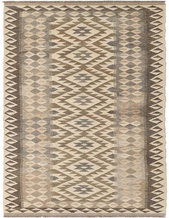 Detail image of 2' 9 x 9' 8 Hand Woven Kilim Maymana Wool Runner Rug