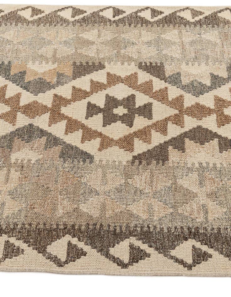 Detail image of 2' 9 x 9' 7  Hand Woven Kilim Maymana Wool Runner Rug