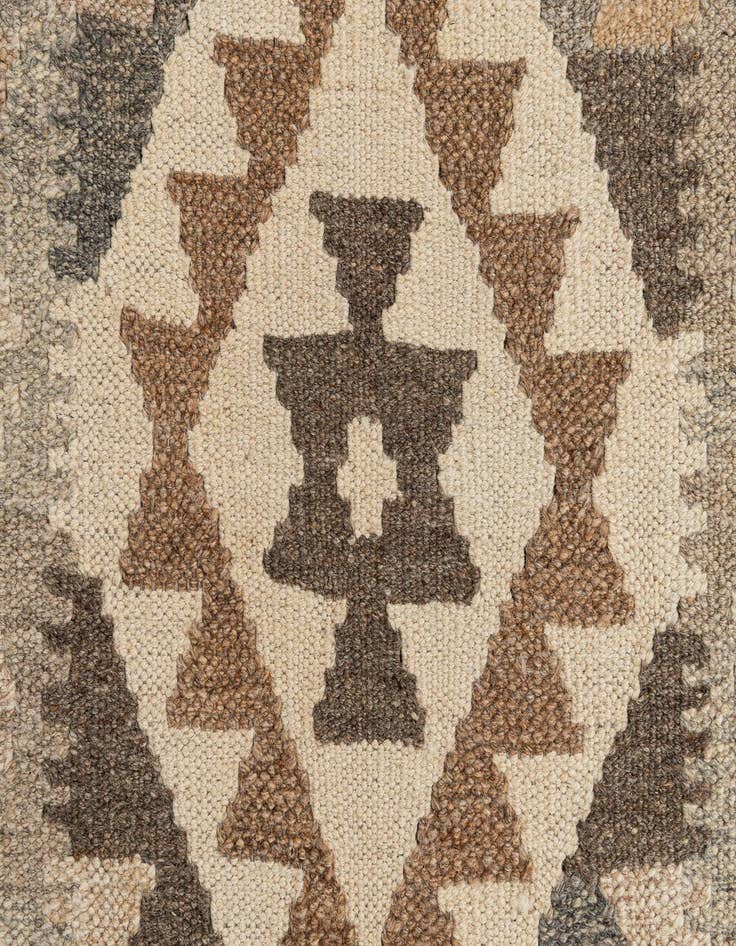 Detail image of 2' 9 x 9' 7  Hand Woven Kilim Maymana Wool Runner Rug