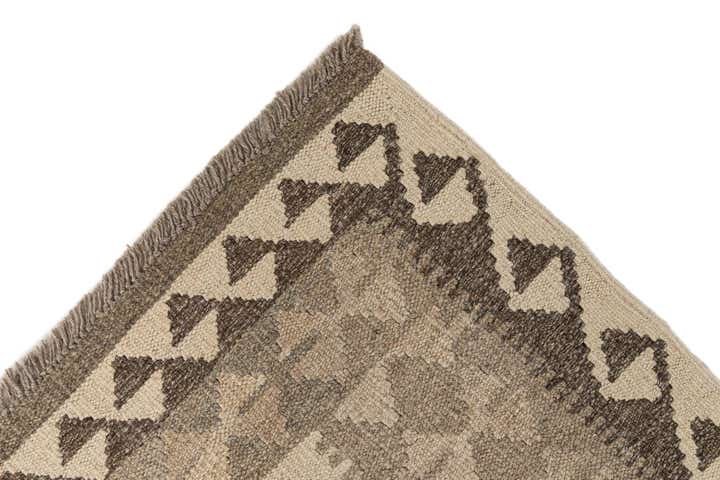 2' 9 x 9' 7 Hand Woven Kilim Maymana Wool Runner Rug