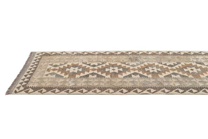 2' 8 x 9' 9 Hand Woven Kilim Maymana Wool Runner Rug