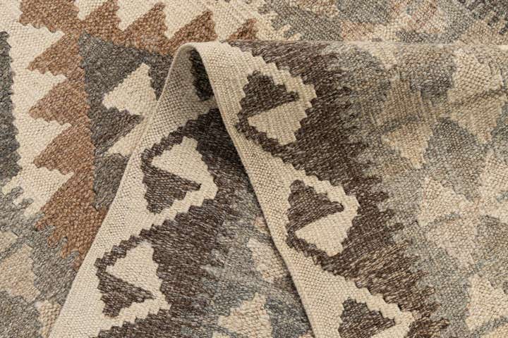 2' 8 x 9' 9 Hand Woven Kilim Maymana Wool Runner Rug