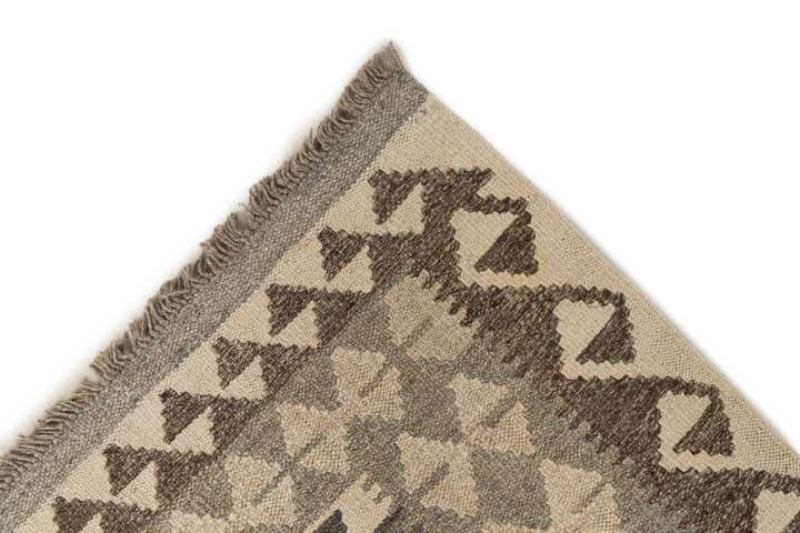 2' 8 x 9' 9 Hand Woven Kilim Maymana Wool Runner Rug