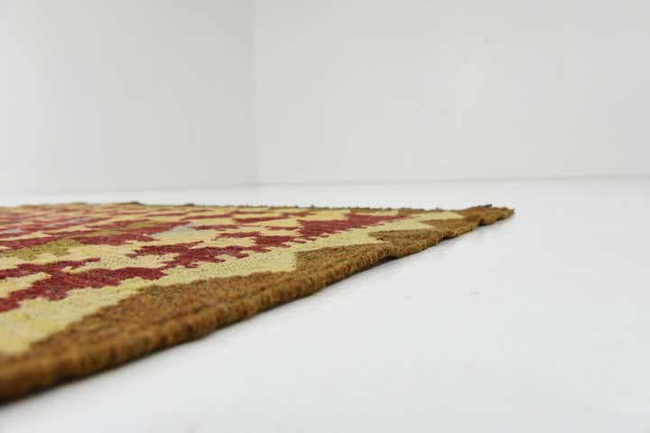 3' 4 x 6' 6 Hand Woven Kilim Maymana Wool Runner Rug