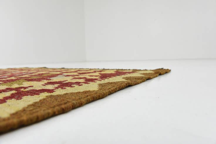 Detail image of 3' 4 x 6' 6 Hand Woven Kilim Maymana Wool Runner Rug
