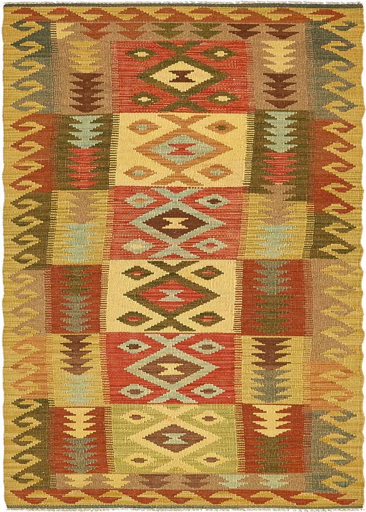 2' 5 x 9' 9 Hand Woven Kilim Maymana Wool Runner Rug