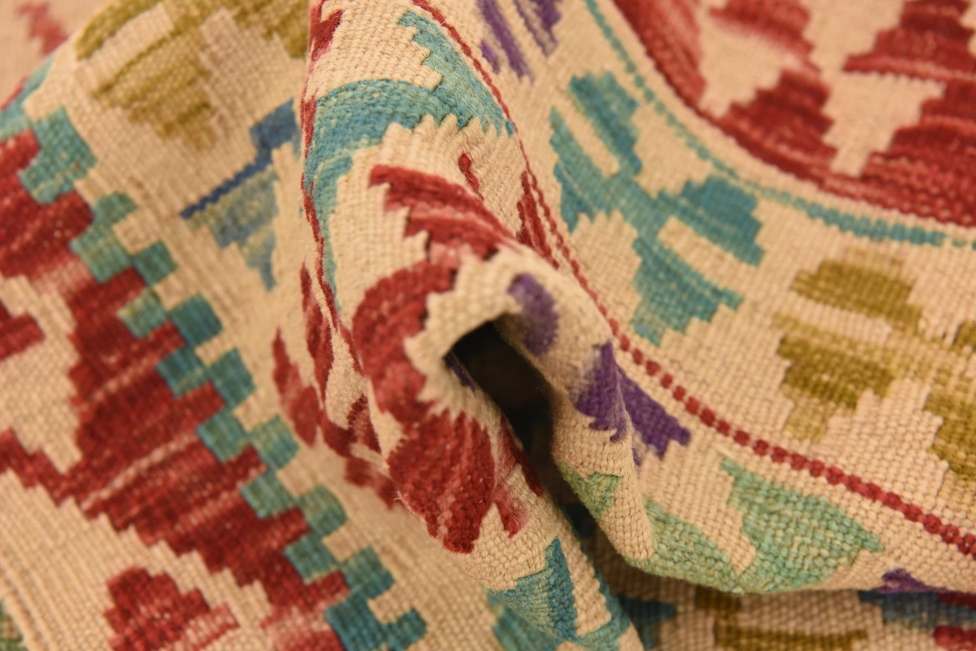 80cm x 200cm Tejido a mano Kilim Maymana Alfombra Lana Pasillera