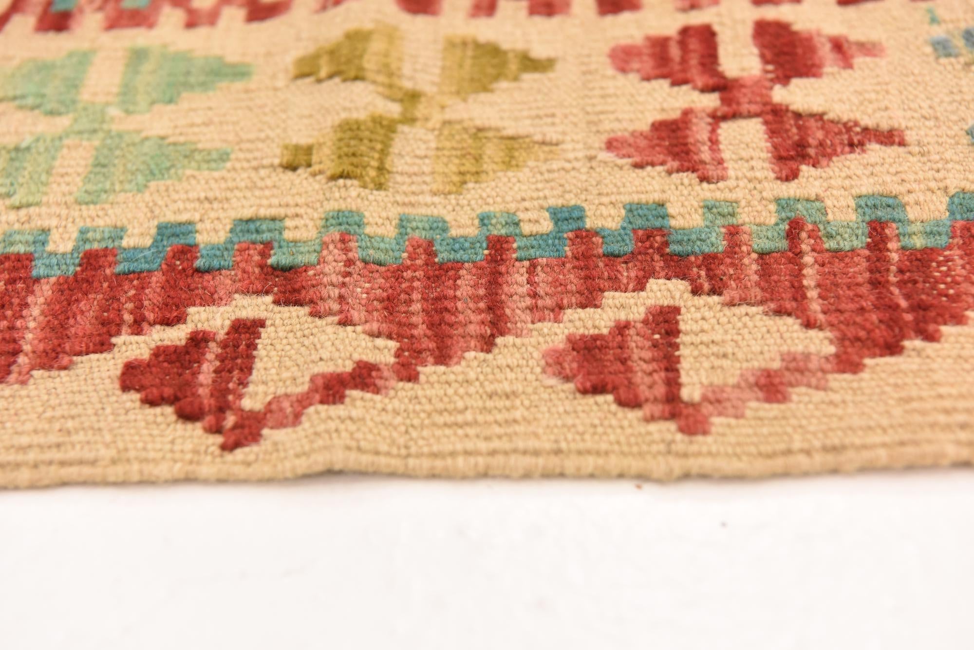 80cm x 200cm Tejido a mano Kilim Maymana Alfombra Lana Pasillera