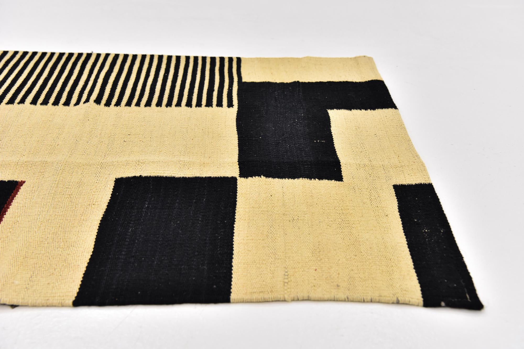 2' 8 x 8' 2 Hand Woven Kilim Modern Wool Runner Rug