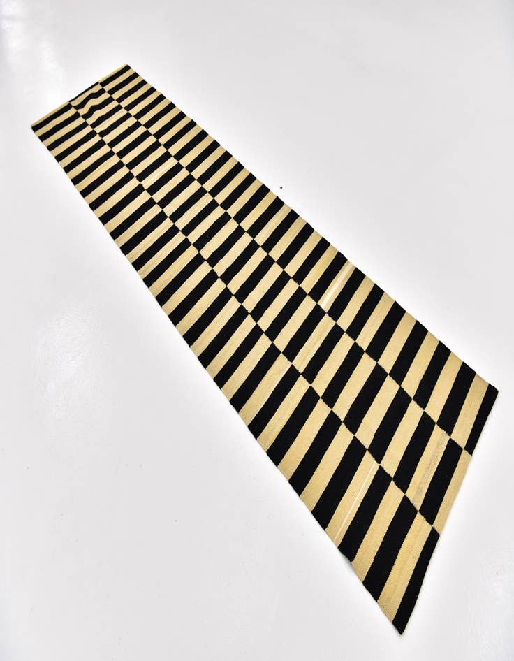 Detail image of 2' 9 x 9' 9  Hand Woven Kilim Modern Wool Runner Rug