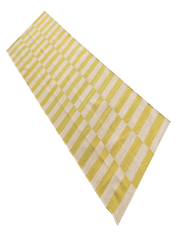 Detail image of 2' 6 x 7' 9  Hand Woven Kilim Modern Wool Runner Rug