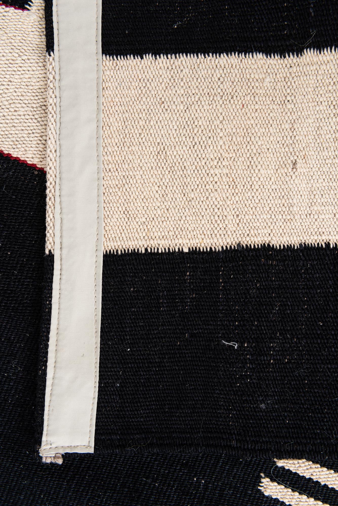 2' 8 x 9' 3 Hand Woven Kilim Modern Wool Runner Rug
