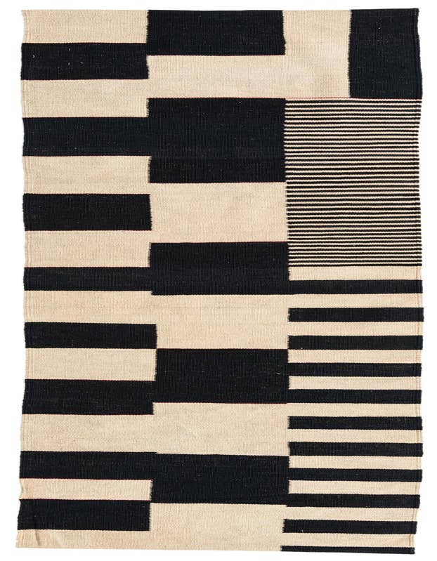 Detail image of 2' 8 x 9' 3 Hand Woven Kilim Modern Wool Runner Rug