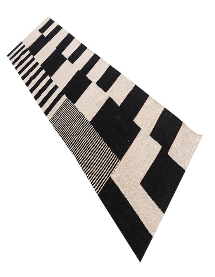 Detail image of 2' 9 x 9' 7  Hand Woven Kilim Modern Wool Runner Rug